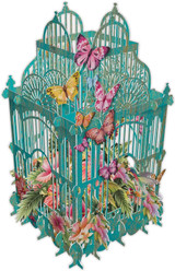 The Tropical Cage - 3D Pop Up Greetings Card 3D022