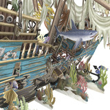 Sunken Galleon - 3D Pop Up Greetings Card 3D040