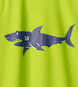 Lime Green Shark Short Sleeve Rashguard