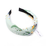 Wide Floral Print Knotted Aliceband