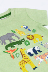 Little Creature Applique T-shirt - Kiwi Marl/Jungle,