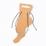 Corded Anklet With Beads