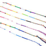 Rainbow Knotted Cord Anklet