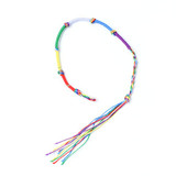 Rainbow Knotted Cord Anklet