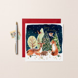 Snowy Woodland Scene Christmas Card XMF76 Snowy Woodland Scene Christmas Card XMF76
