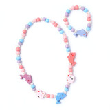 Dolphin Stretch Bead Necklace & Bracelet Set