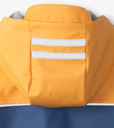 Yellow & Navy Zip-Up Rain Jacket