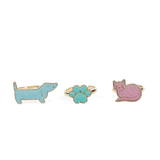 Glitter Rings (set of 3) - Dog & Cat