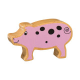 Natural Wooden Pink Piglet