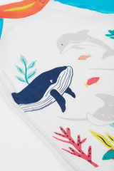 Reid Raglan T-shirt - Soft White/Sea Life Whale