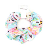 Blue & Pink Floral Scrunchie