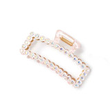 Recycled Transparent Pink Clamp With Crystals Recycled Transparent Pink Clamp With Crystals