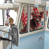 The Camper Van 3D Pop Up Greetings Card 3D026