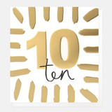 Gold Brushstrokes 10th Birthday BSH005 Gold Brushstrokes 10th Birthday BSH005