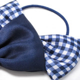 2 Recycled Bow Elastics In Navy