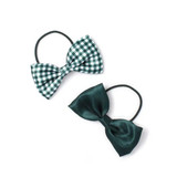 2 Recycled Bow Elastics In Green