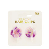 Mini Hair Claw Clips (set of 2) - Seashells Mini Hair Claw Clips (set of 2) - Seashells