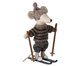 Winter Mouse With Ski Set - Big Brother (Grey) Winter Mouse With Ski Set - Big Brother (Grey)