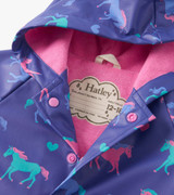 Hearts & Horses Button-Up Raincoat