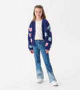 Big Flowers Open Cardigan