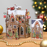 Gingerbread House 3D Christmas Card X3D022 Gingerbread House 3D Christmas Card X3D022