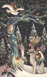 Hare Racing - 3D Christmas Card X3D032