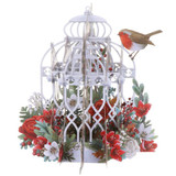 Christmas Flower Cage  - 3D Christmas Card X3D036