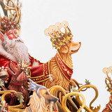 Santa's Dog Sleigh - 3D Christmas Card X3D042 Santa's Dog Sleigh - 3D Christmas Card X3D042