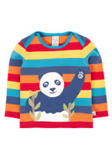 Bobby Applique Top - Big Rainbow Stripe/Panda Bobby Applique Top - Big Rainbow Stripe/Panda