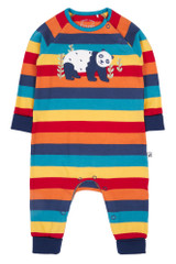 Rowan Romper - Big Rainbow Stripe/Panda Rowan Romper - Big Rainbow Stripe/Panda