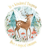 Daughter Deer & Mushrooms Magical Christmas AFRX177A
