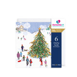 Village Christmas Tree Charity Cards 6pk XP432A