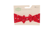 Red Snowman Turban Bow Headband