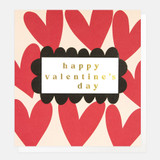 Red Love Hearts Valentine's Day Card VAL024