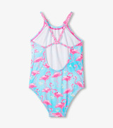 Girls Flamingos One-Piece Swimsuit