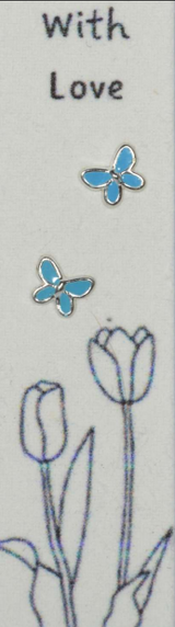 Earrings -With Love Blue Butterfly