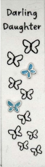 Earrings - Darling Daughter Blue Butterfly