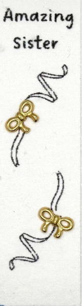 Earrings - Amazing Sister Gold Bow