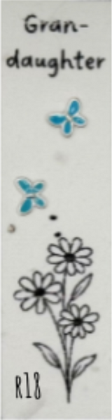 Earrings - Grandaughter Blue Butterfly