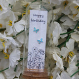 Earrings - Blue Butterfly Happy Birthday