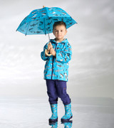 Colour Changing Shark Party Zip-Up Raincoat