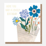 Blue Flowers Hope You Had A Lovely Birthday PRC011