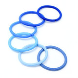 12 Elastics Blue Mix