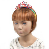 Rainbow Felt Crown Aliceband With Diamantes