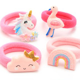 Motif And Plain Jersey Elastics Assorted