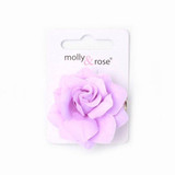 Small Fabric Rose On A Beak Clip