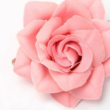 Small Fabric Rose On A Beak Clip