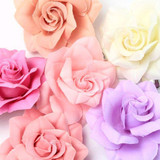 Small Fabric Rose On A Beak Clip
