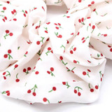 Heart & Cherry Print Scrunchie