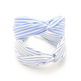 Blue & White Striped Twist Top Aliceband